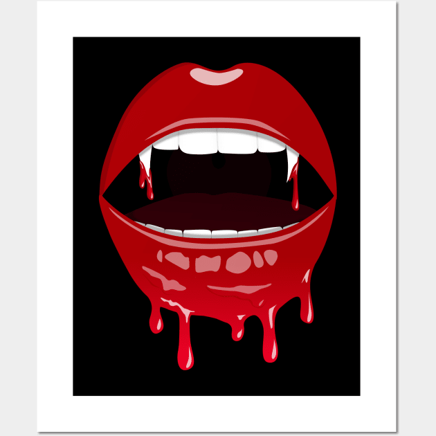 Vamp Lips Wall Art by Braeprint